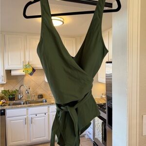 Summersalt Olive Green Wrap Swimsuit